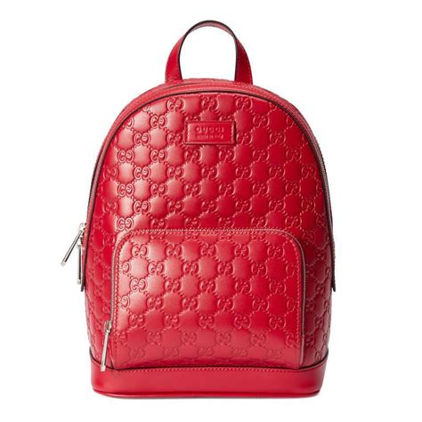 leather red gucci backpack|gucci signature leather backpack.